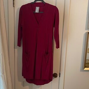 Dolan Asymmetrical Dress in Rich Burgundy